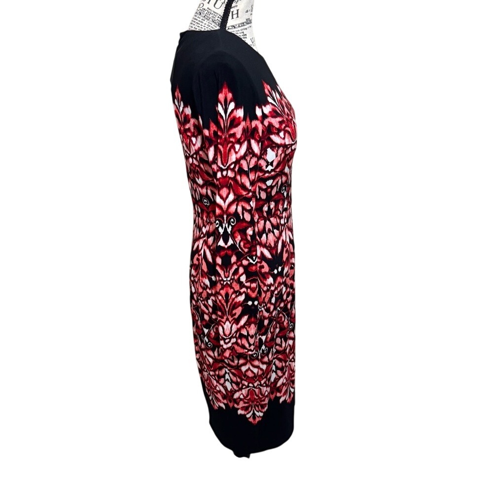 Liz Claiborne Black‎ and Red Long Sleeve Dress - Picture 4 of 9